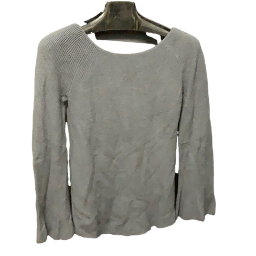 Loft crew neck open back sweater with bell sleeves